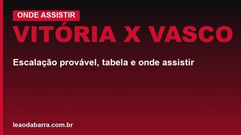 Vitória x Vasco: escalação provável, tabela e onde assistir