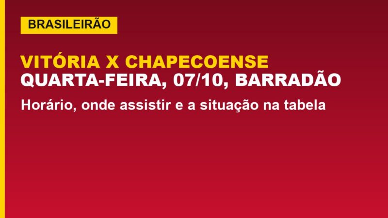 Vitória x Chapecoense, 07/10