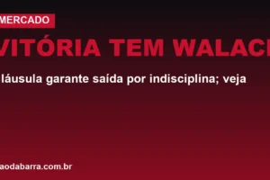 Vitória tem Walace: cláusula garante saída por indisciplina; veja