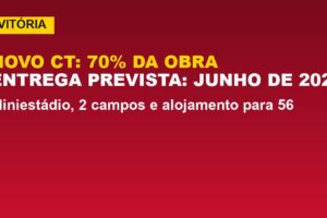 Vitória avança no novo CT: 70% da obra; veja a previsão de entrega