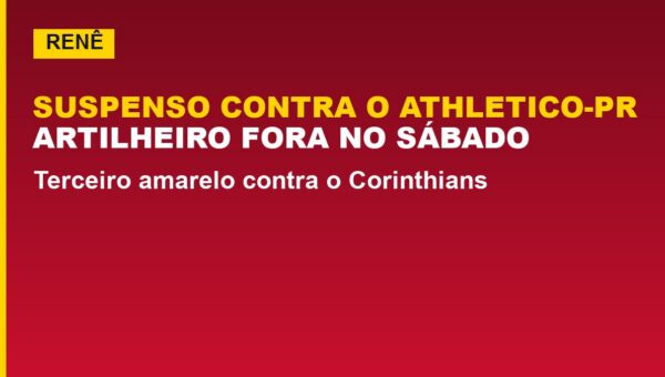 Vitória sem Renê contra o Athletico-PR: 3º amarelo; veja quem joga