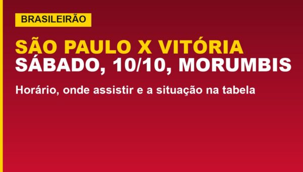São Paulo x Vitória: horário e onde assistir ao vivo (10/10)