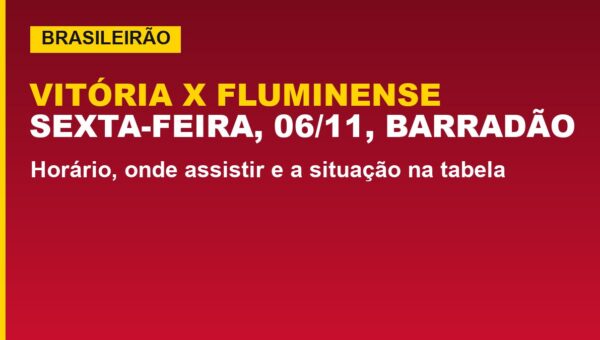 Vitória x Fluminense: horário e onde assistir ao vivo (6/11)
